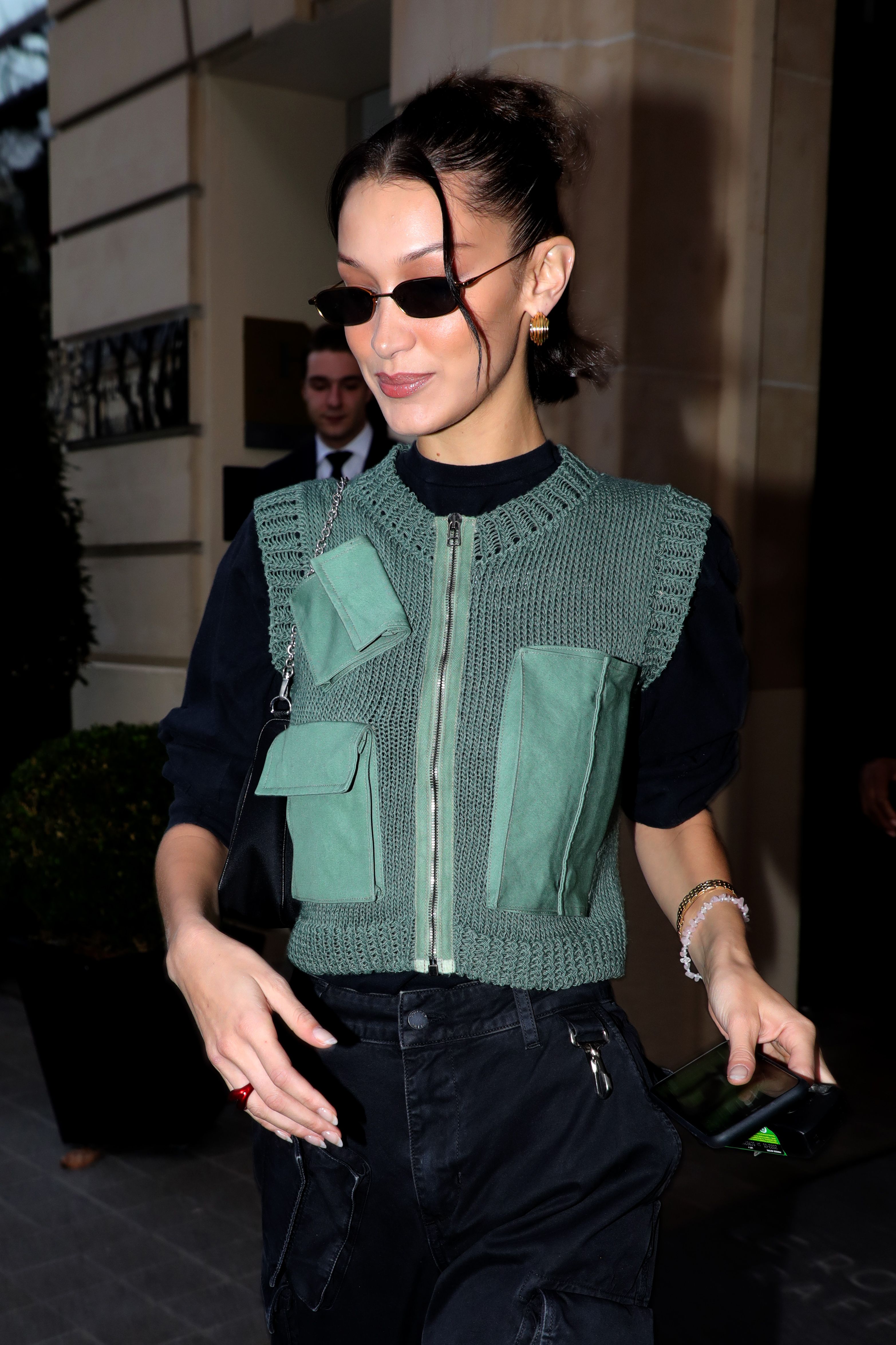 Paris France 25th June 2021 Bella Hadid attending the Dior Homme  Menswear Spring Summer 2022 show as part of Paris Fashion Week in Paris  France on June 25 2021 Photo by Aurore